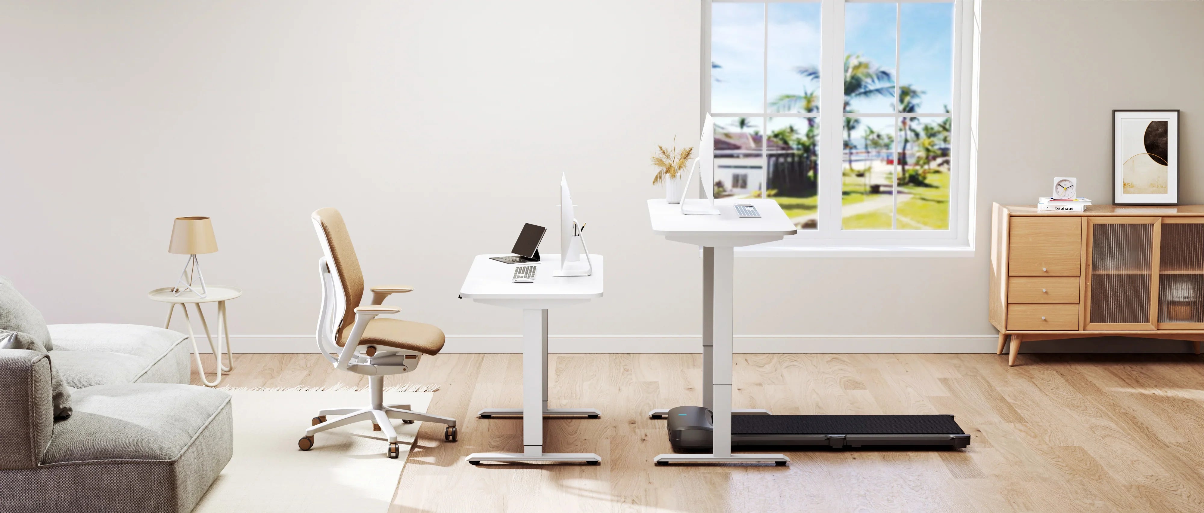 King Smith Smart Height Adjustable Table - White - Tashqila King Smith Smart Height Adjustable Table - White - Tashqila